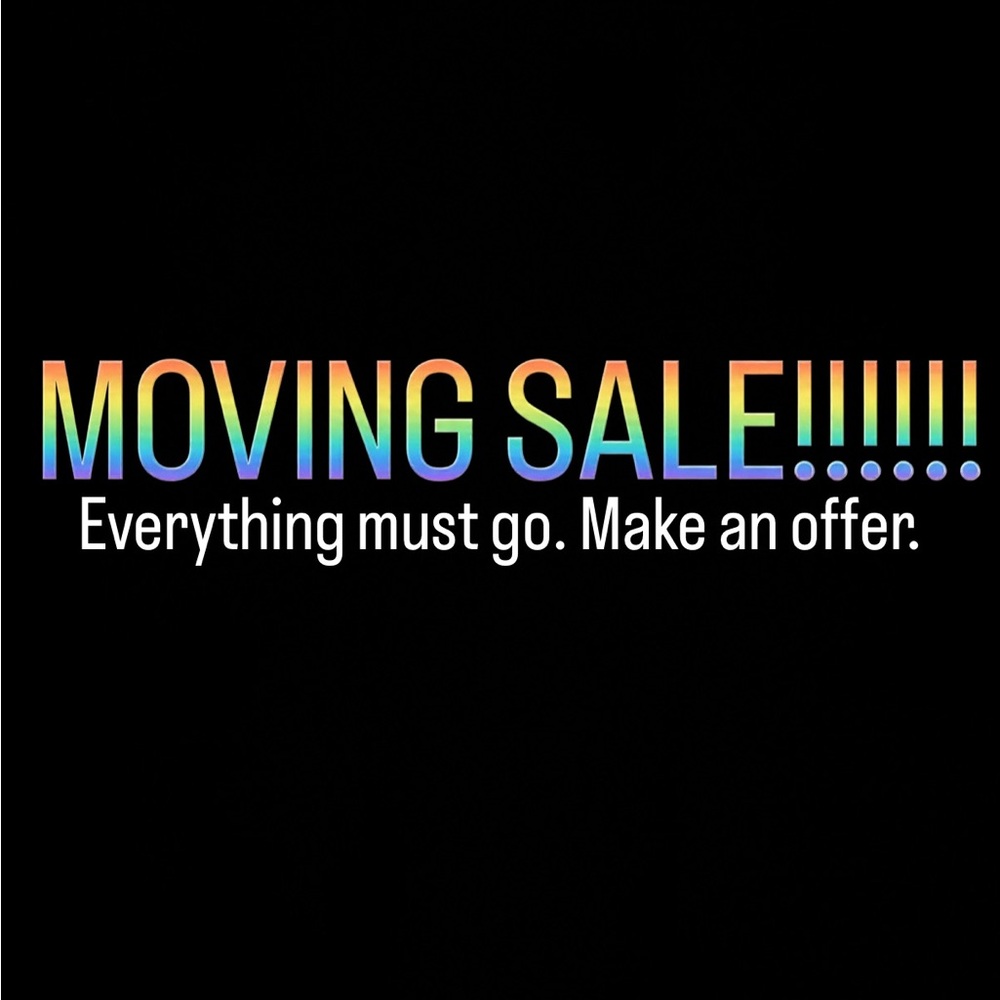 Colorful Moving Sale Sign - Picture 1 of 1